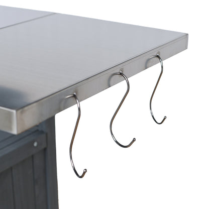 Farmhouse Rolling Outdoor Kitchen and Cart