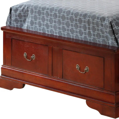 Upholstered Sleigh Bed with Dovetail Drawers