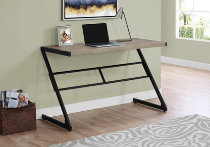 Computer desk for home office with wood top and black metal legs, chic modern design on Tampa Home & Garden Store