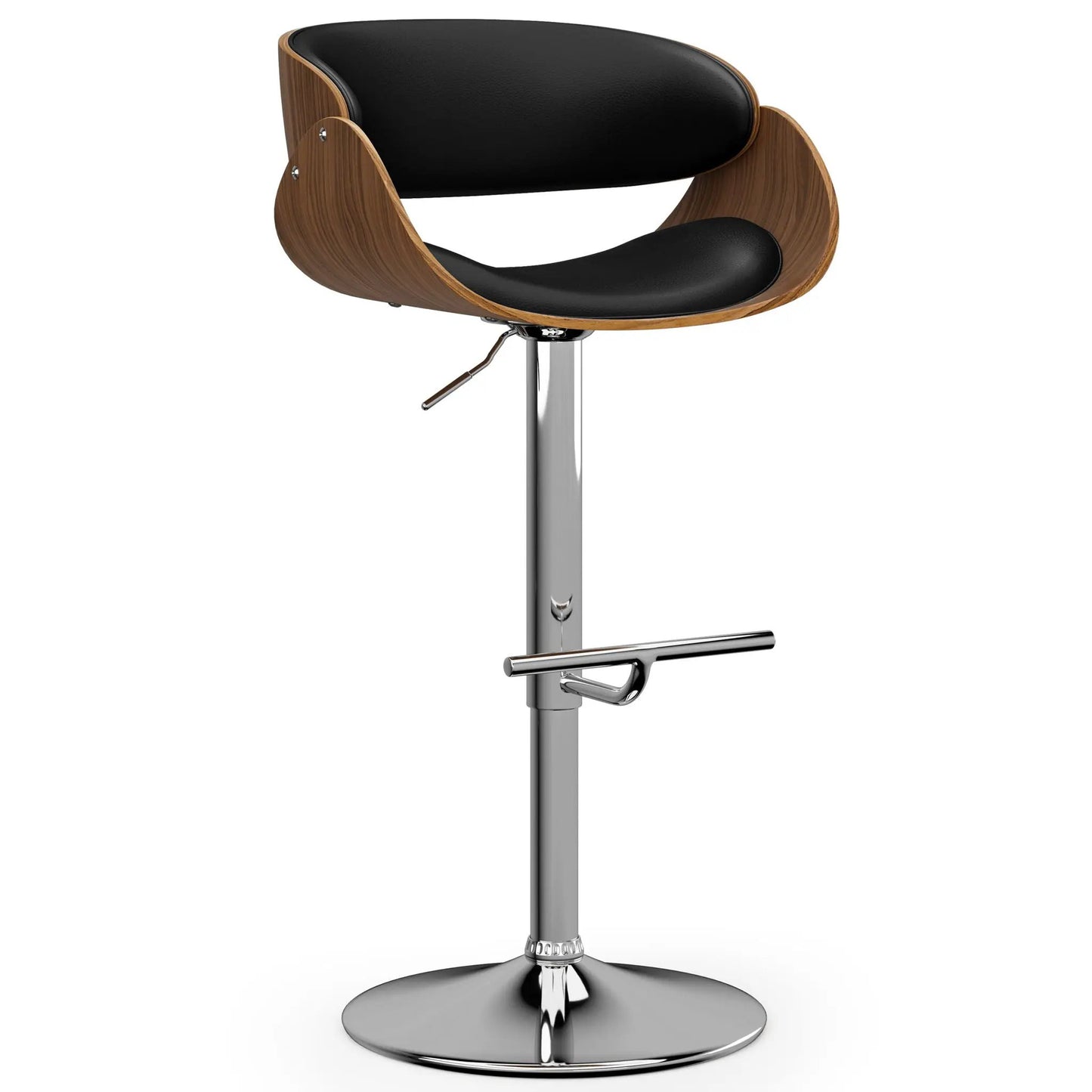 Mid Century Modern Adjustable Swivel Bar Stool