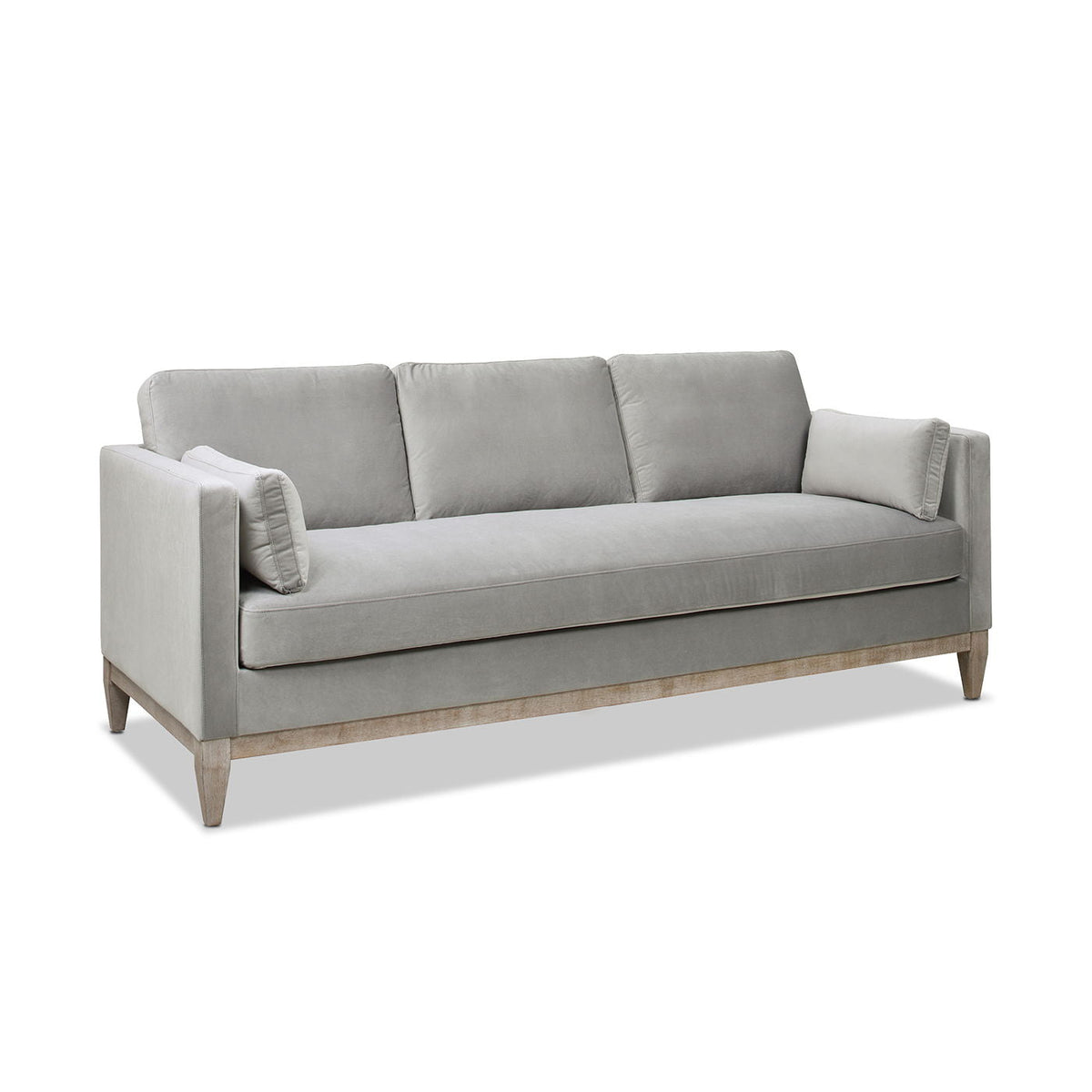 Knox - Modern Farmhouse Sofa gray upholstered stationary sofa by HouseOfZazla on Tampa Home & Garden Store