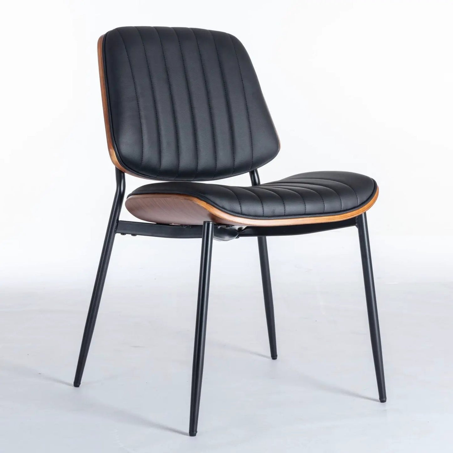 Dining Chairs Set of 2 Mid Century Walnut Back