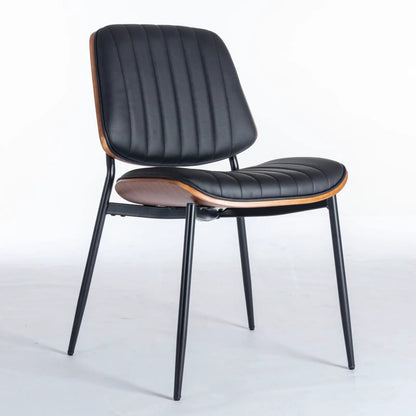 Dining Chairs Set of 2 Mid Century Walnut Back