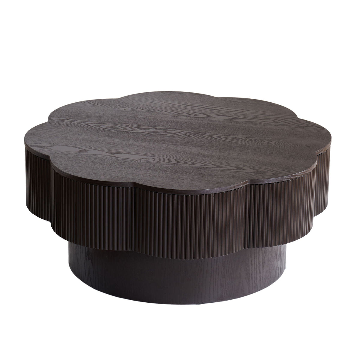 Plum blossom coffee table by HouseOfZazla, dark brown wood with hidden storage on Tampa Home & Garden Store