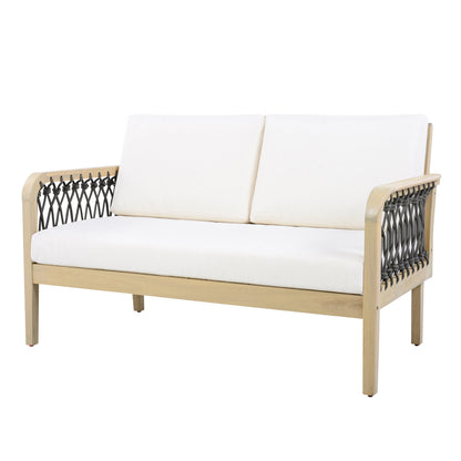 4 Piece Acacia Wood Outdoor Patio and Garden Set