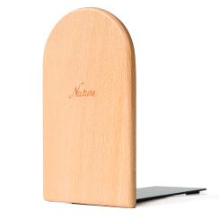 Solid beech wood book end natural wood walnut bookend home storage bookshelf decor bookstop natural wood crafts - Tampa Home & Garden Store