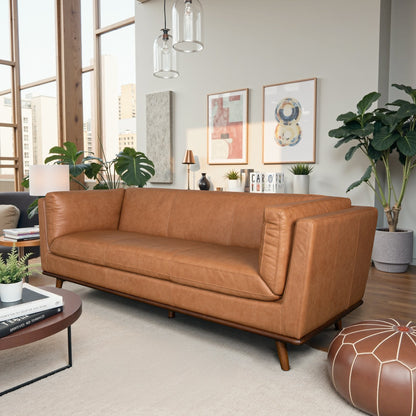 Luxury Phoenix Leather Sofa and Soft Backrest