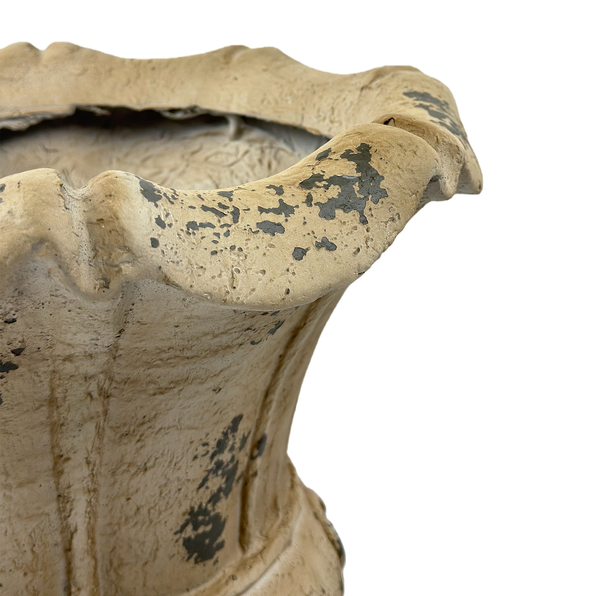 MGO Garden Planter antique white finish with distressed texture on Tampa Home & Garden Store