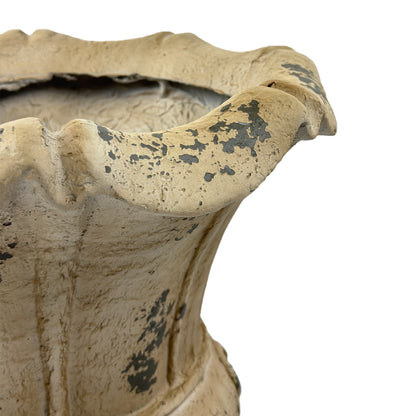 MGO Garden Planter antique white finish with distressed texture on Tampa Home & Garden Store