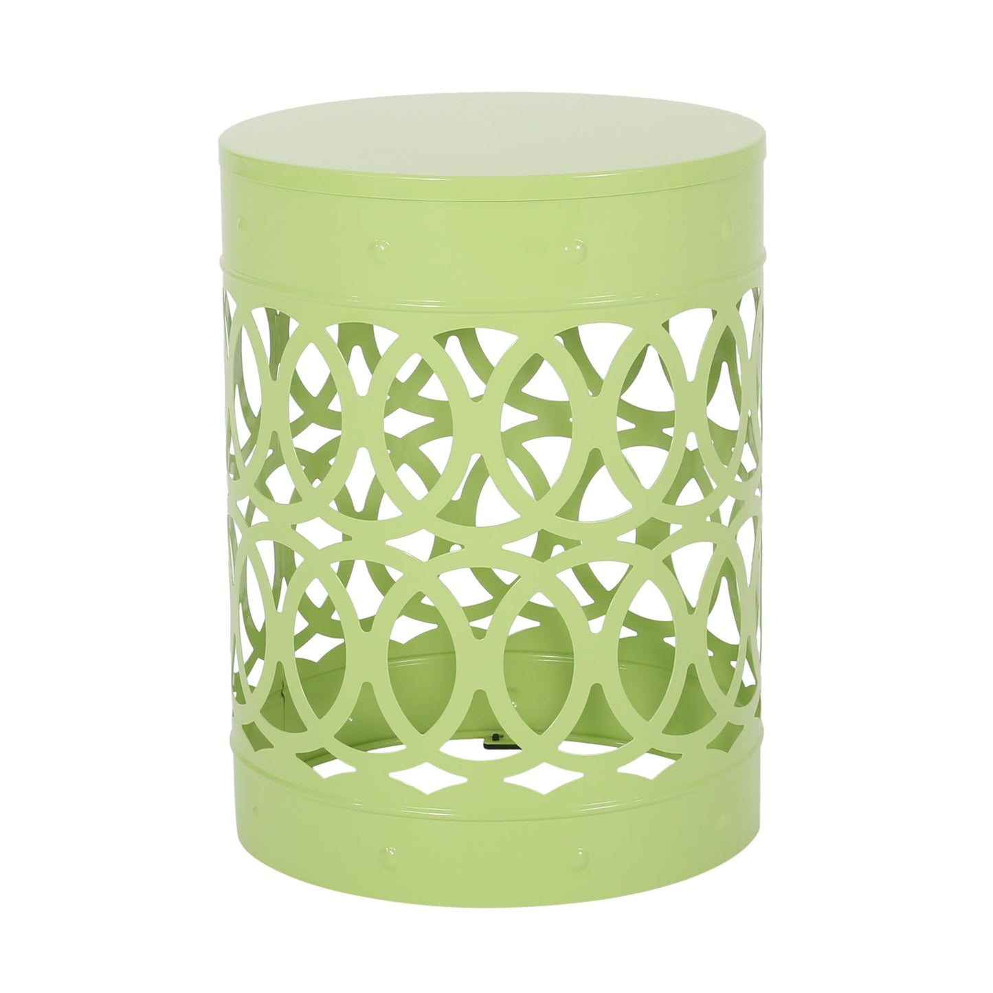 Outdoor Metal Side Tables Set of Two for Patio