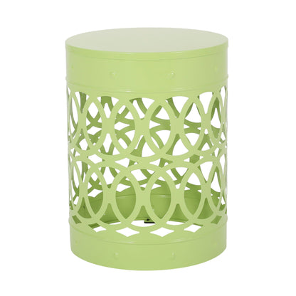 Outdoor Metal Side Tables Set of Two for Patio