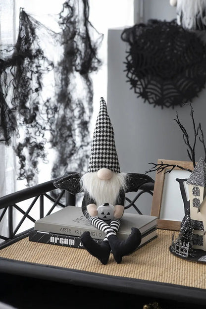 Gnome With Wings and Plaid Hat for Halloween