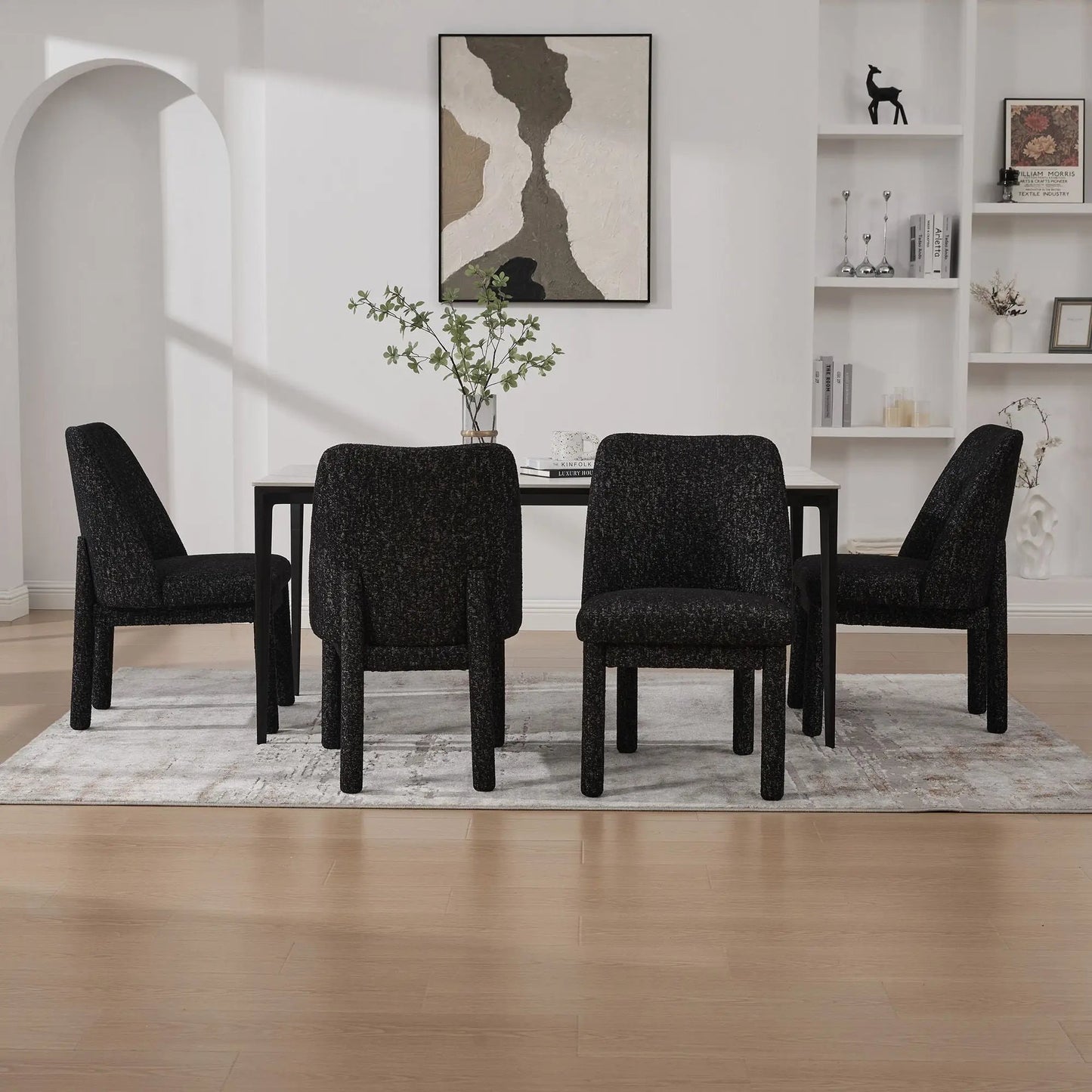 Wide Minimalist Dining Chair for Modern Homes