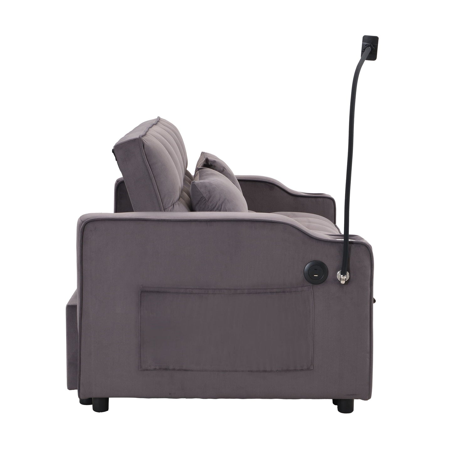 Modern Loveseat Futon Sofa with Pullout Bed