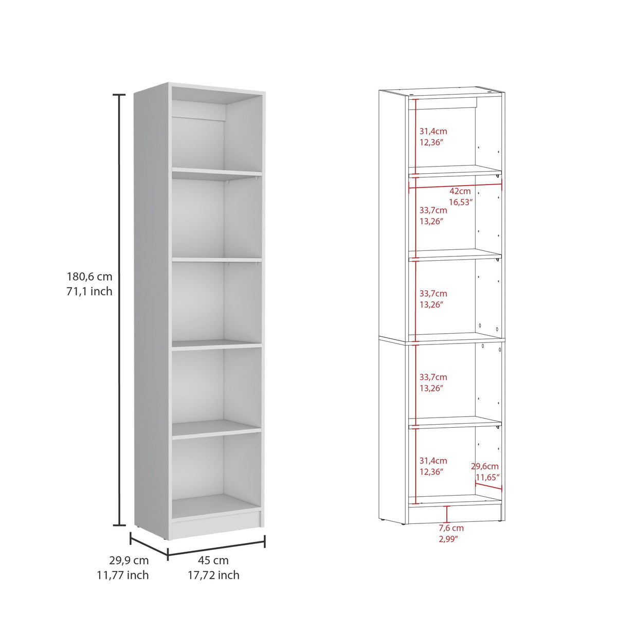 3 Piece Living Room Set with Bookcases white HouseOfZazla tall white storage unit with shelves on Tampa Home & Garden Store