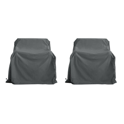 Shield Outdoor Patio Club Chair Cover gray, 2-chair set with drawstrings, HouseOfZazla on Tampa Home & Garden Store