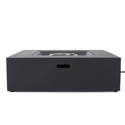 Outdoor 50000 BTU propane fire pit in dark grey with built-in burner and tank holder on Tampa Home & Garden Store