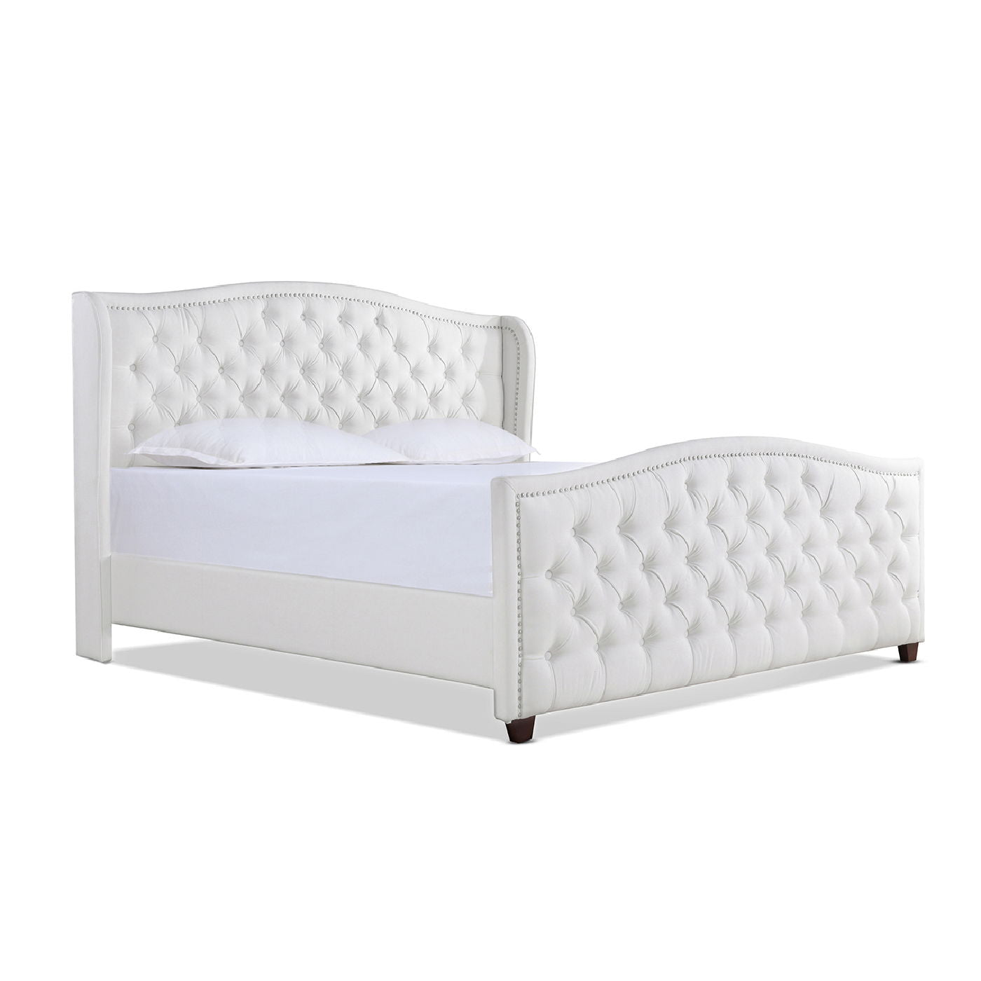 Solid Upholstered Bed Frame and Headboard Set