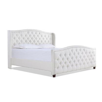 Solid Upholstered Bed Frame and Headboard Set