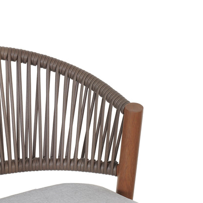 Outdoor Bar Stools With Scallop Cushion And Frame