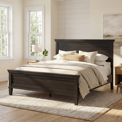 Full Size Modern Wood Bed Frame and Headboard