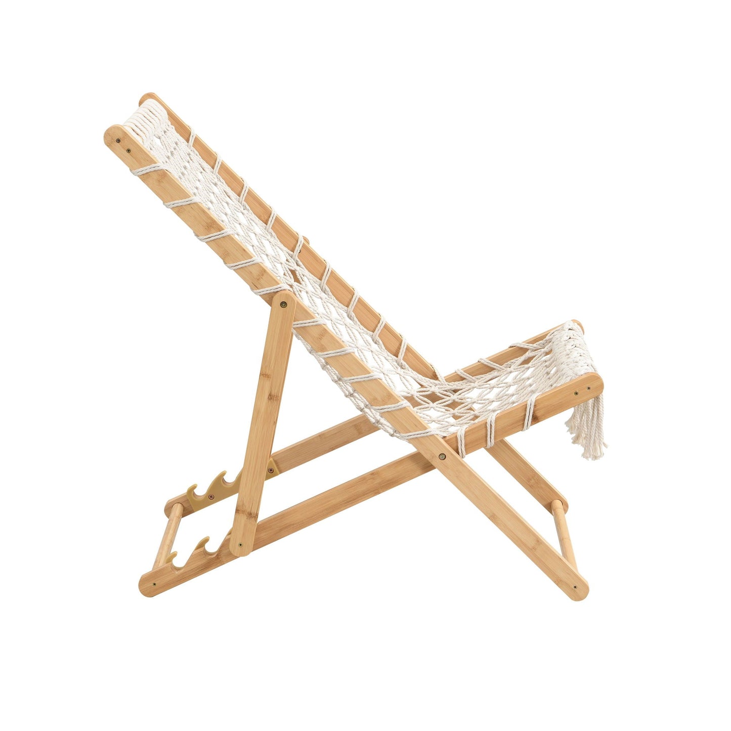 Bamboo weaving chair set with handwoven rope, natural bamboo finish for outdoor spaces on Tampa Home & Garden Store
