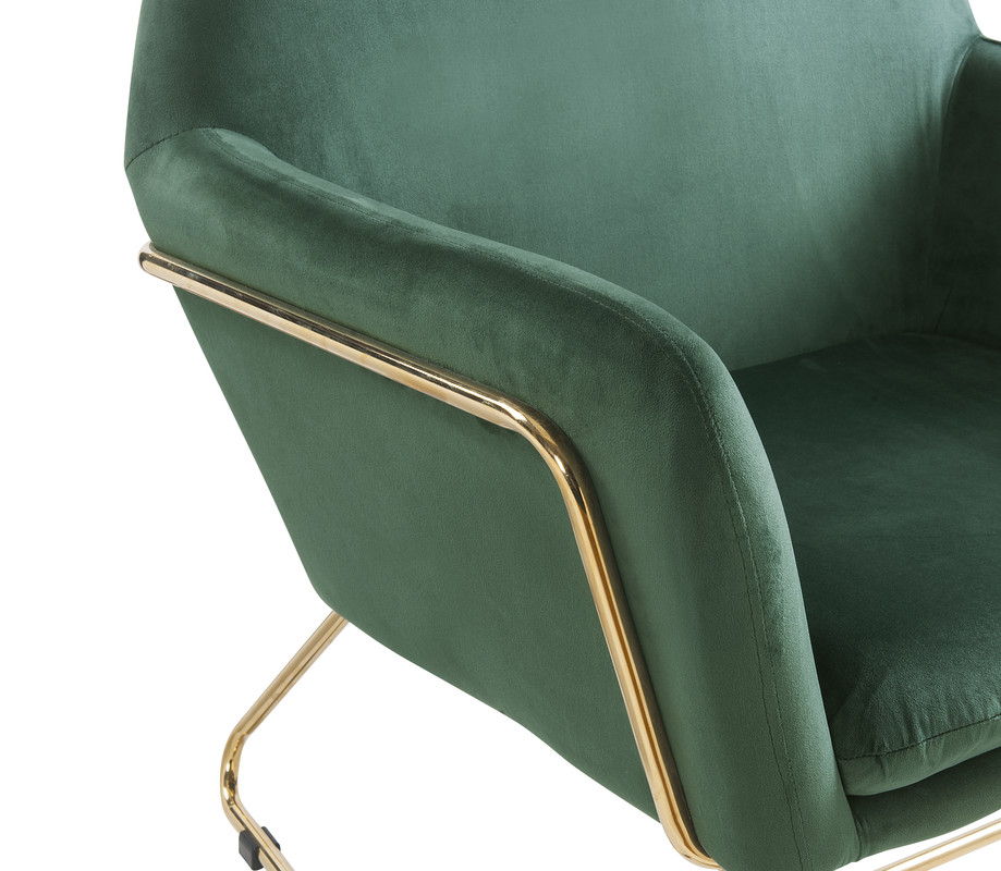 Keira Accent Chair emerald green velvet with gold metal base HouseOfZazla on Tampa Home & Garden Store