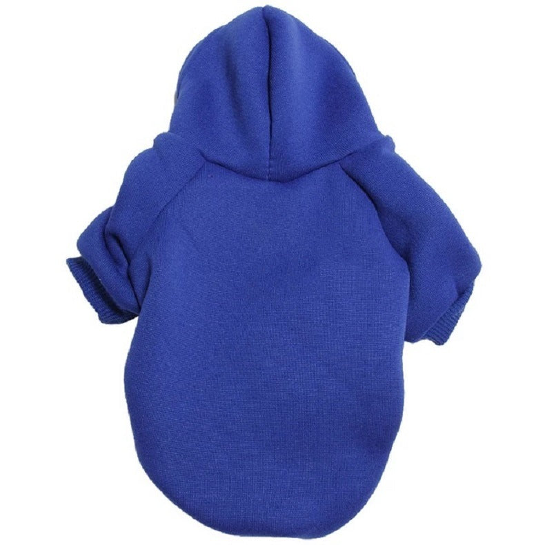 Pet Zen dog hoodie sweater solid royal blue fleece on Tampa Home & Garden Store