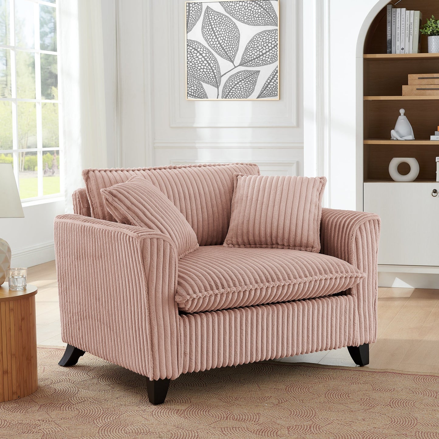 Premium Corduroy Lazy Sofa Chair and Backrest
