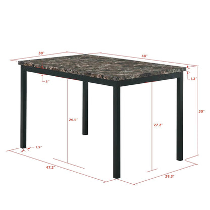 Coffee table with black metal frame and faux marble top by HouseOfZazla on Tampa Home & Garden Store