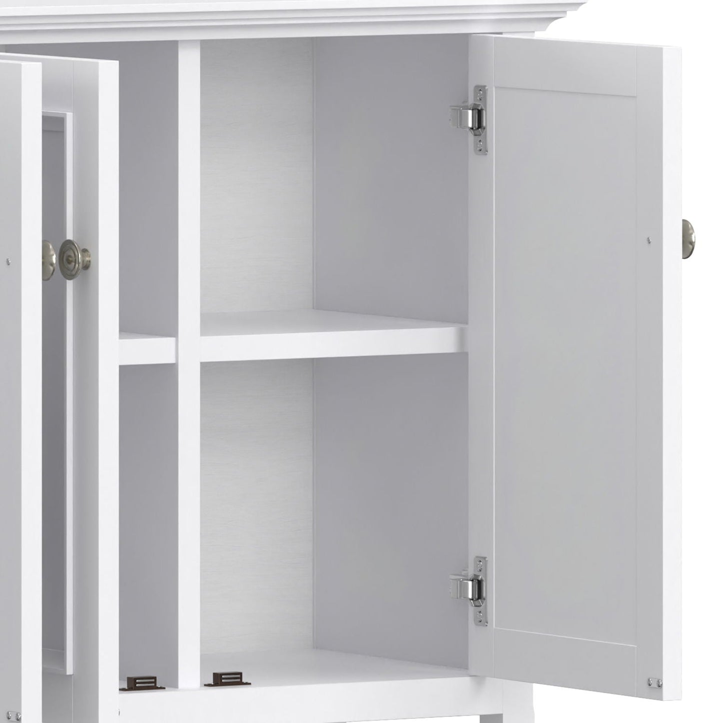 Amherst 4-Door Storage Cabinet white wood accent cabinet with shelves HouseOfZazla on Tampa Home & Garden Store