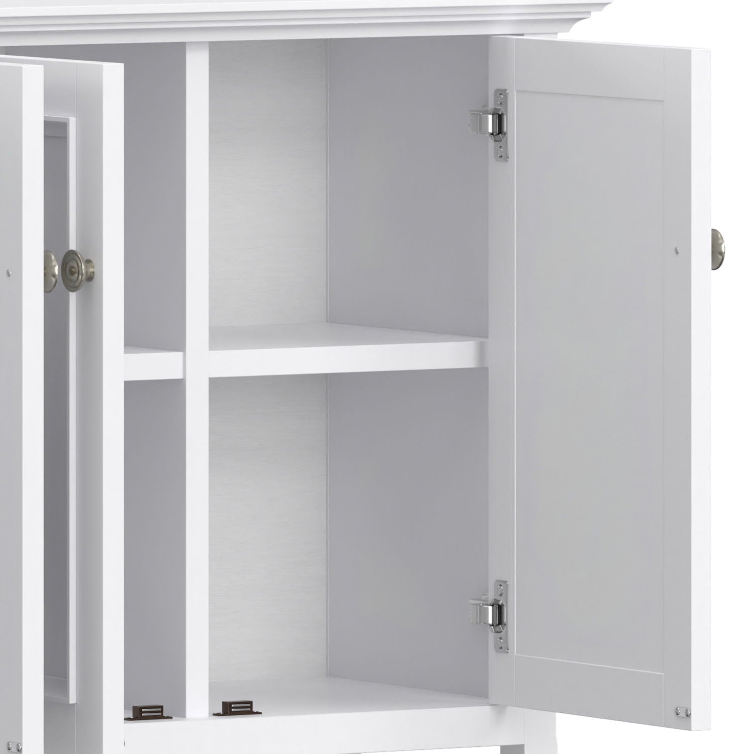 Amherst 4-Door Storage Cabinet white wood accent cabinet with shelves HouseOfZazla on Tampa Home & Garden Store