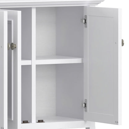 Amherst 4-Door Storage Cabinet white wood accent cabinet with shelves HouseOfZazla on Tampa Home & Garden Store