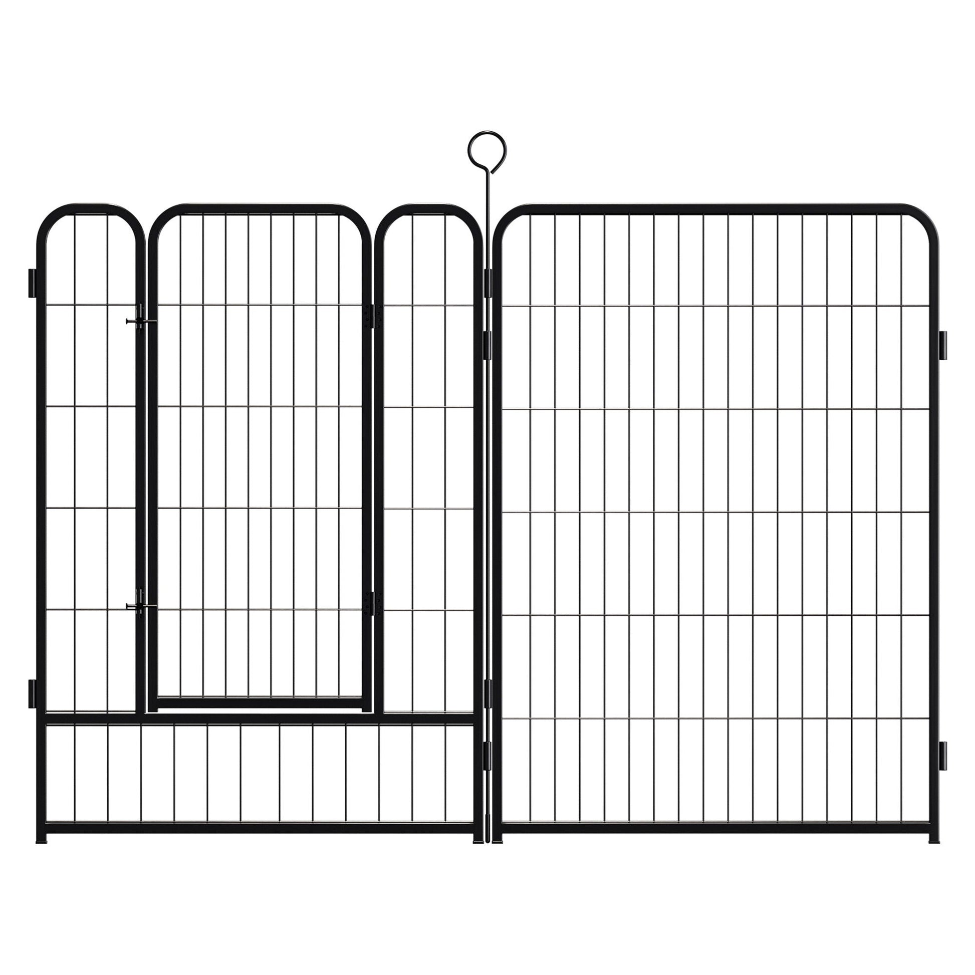 Dog Playpen 16-panel black exercise pen with anti-skid base HouseOfZazla on Tampa Home & Garden Store