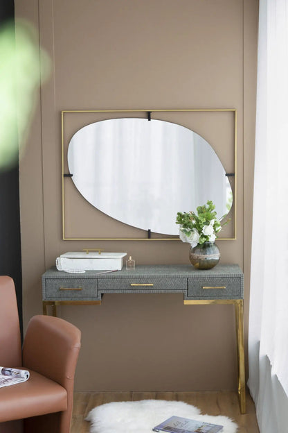Poppy Mirror With Metal Frame Design Bathroom