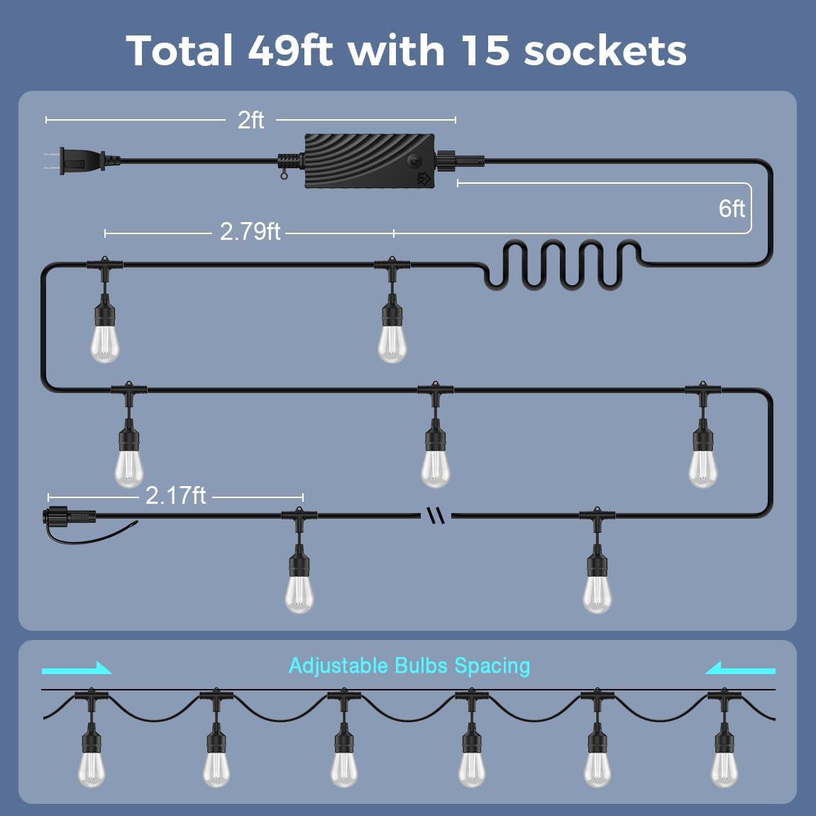 Color Changing Edison Lights LED Color Changing Edison String Lights