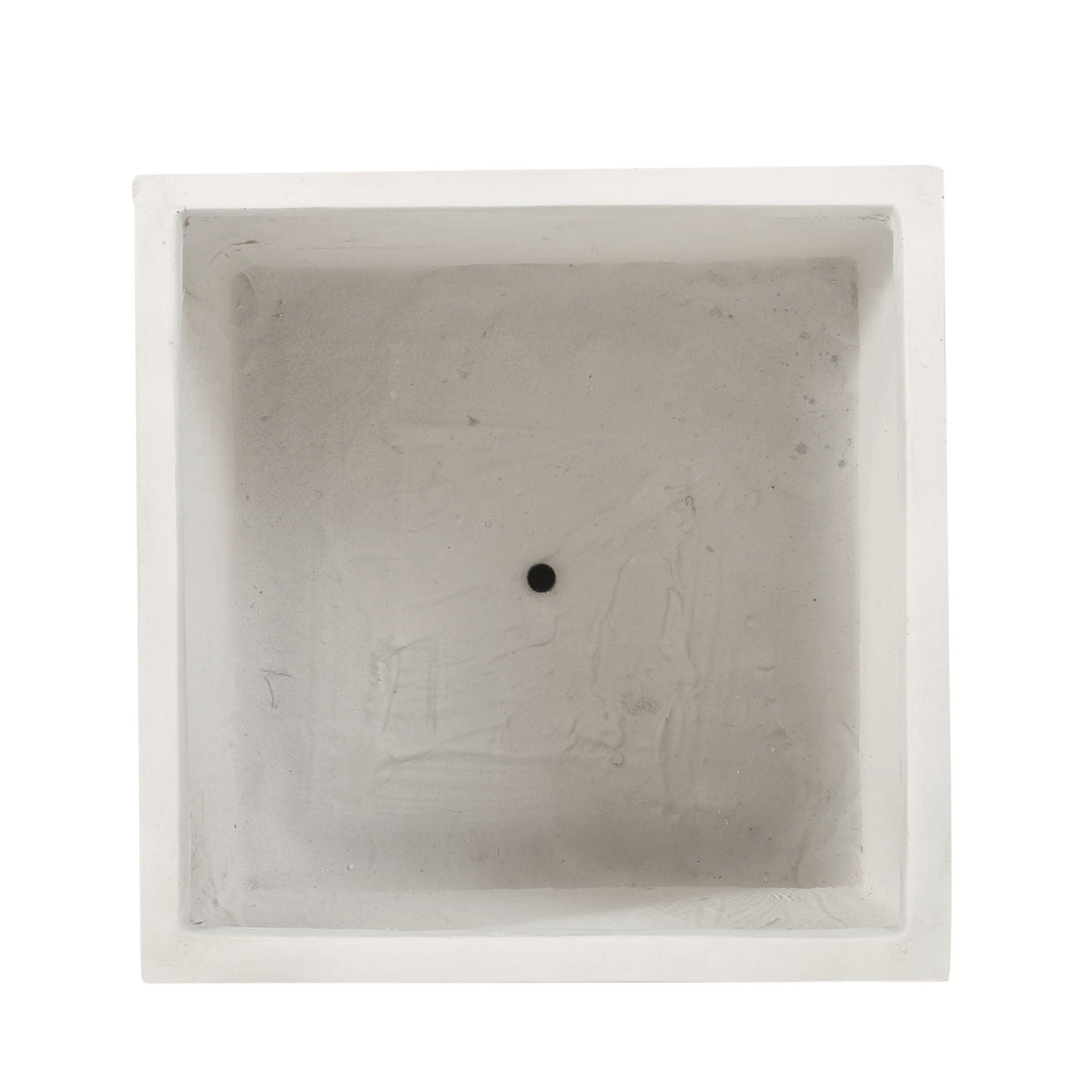 Durable Planter white rectangular planter with gray interior and drainage hole HouseOfZazla on Tampa Home & Garden Store