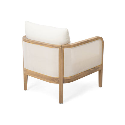 Set of 2 Outdoor Acacia Wood Patio Chairs