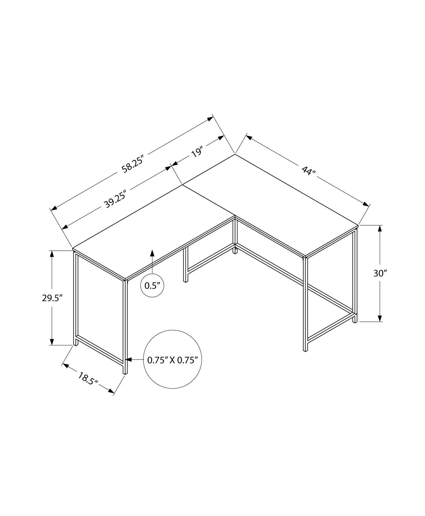 Corner L-shaped computer desk for home office, contemporary design, Unique Piece Furniture on Tampa Home & Garden Store