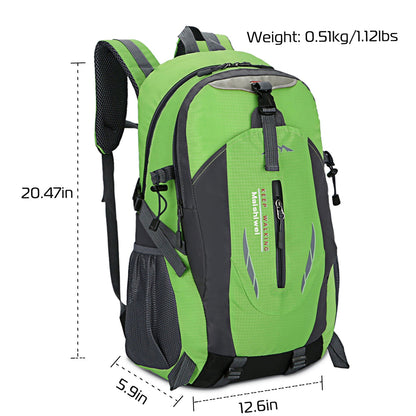 GemGear 36L waterproof hiking backpack in lime green with black accents on Tampa Home & Garden Store