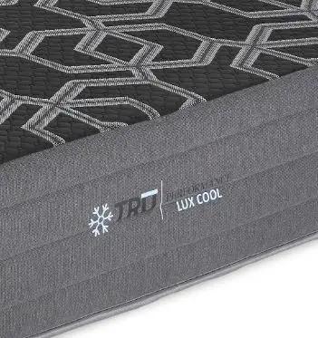 12in Smooth Top Hybrid Medium Plush Mattress in gray fabric with Lux Cool label on Tampa Home & Garden Store