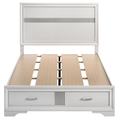 Urbana storage panel bed in silver finish with built-in drawers by HouseOfZazla on Tampa Home & Garden Store