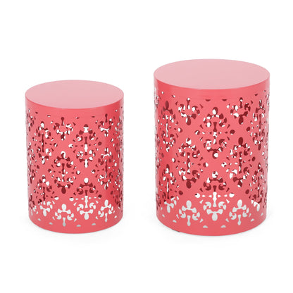 Modern Metal Outdoor End Table For The Patio