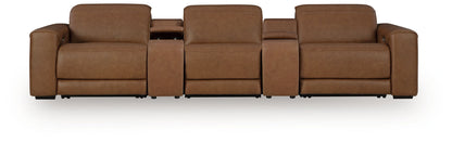 Contemporary Power Reclining Sectional Loveseat