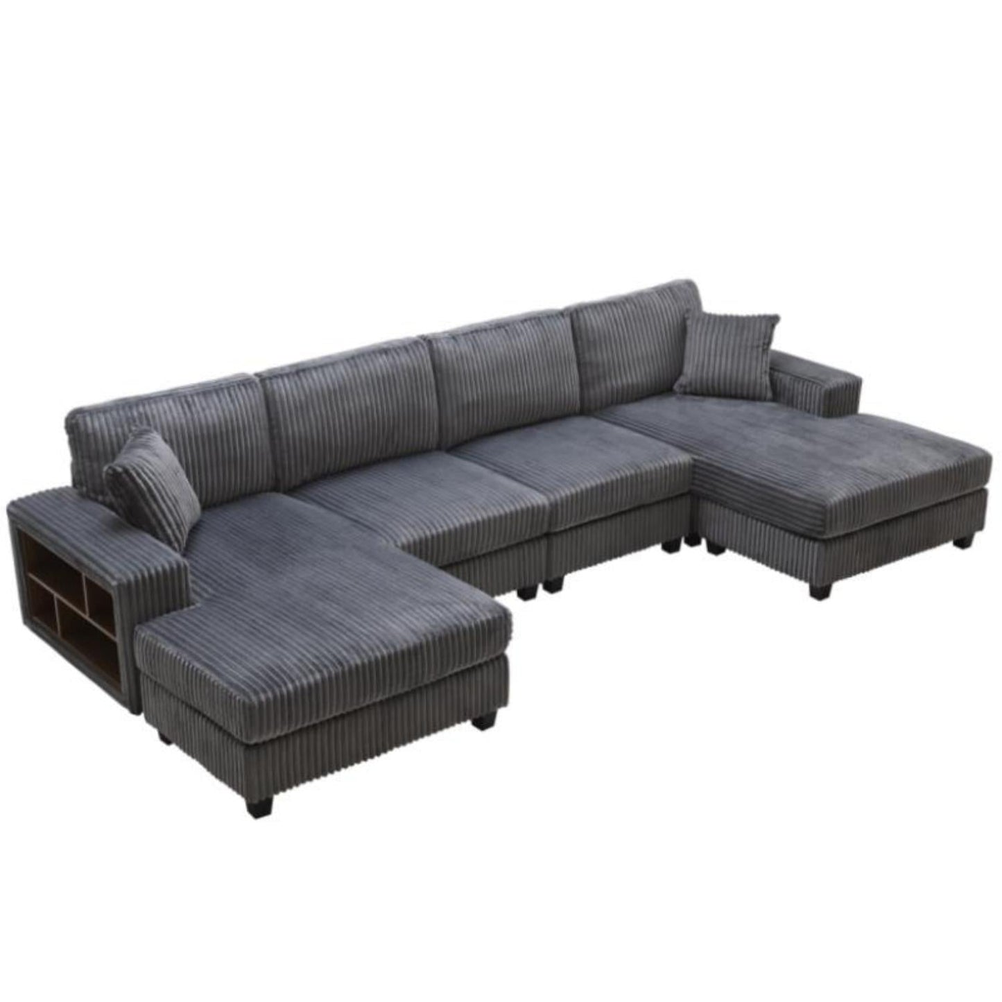 U Shaped Convertible Sofa And Large Living Room