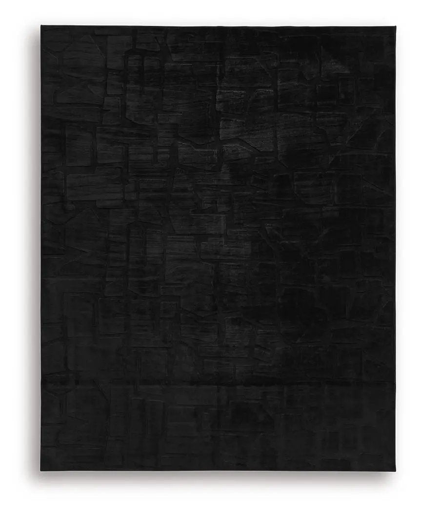 Gibbswell Washable Faux Fur Rug Black 8x10