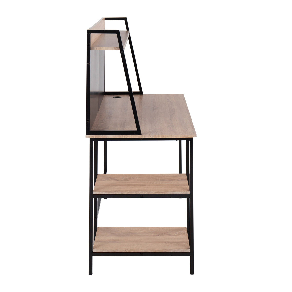 Contemporary lift-top desk light brown wood black metal frame HouseOfZazla on Tampa Home & Garden Store
