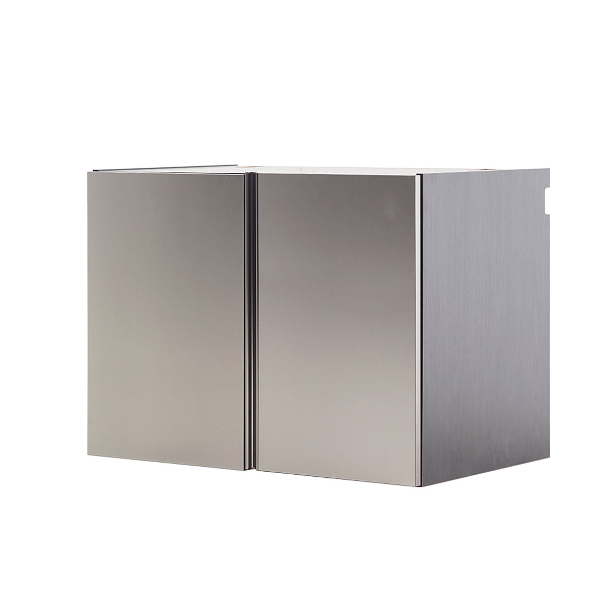 Wall mounted garage cabinet with soft close doors in dark gray, dual-door steel storage on Tampa Home & Garden Store