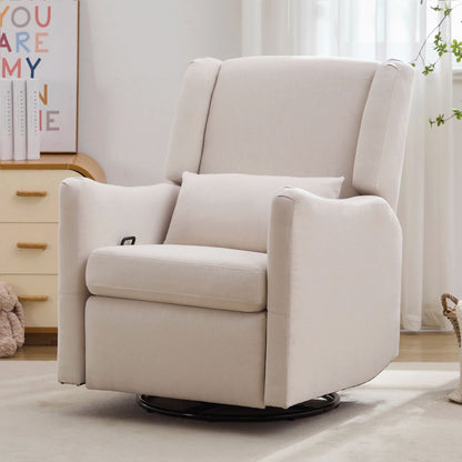 Wide Wingback Swivel Glider And Recliner