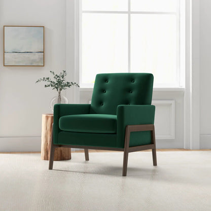 Cole Solid Wood Lounge Chair Mid Century Modern